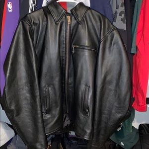 Black leather jacket
